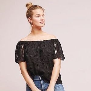 Anthropologie Evie Off Shoulder Lace Top NWT